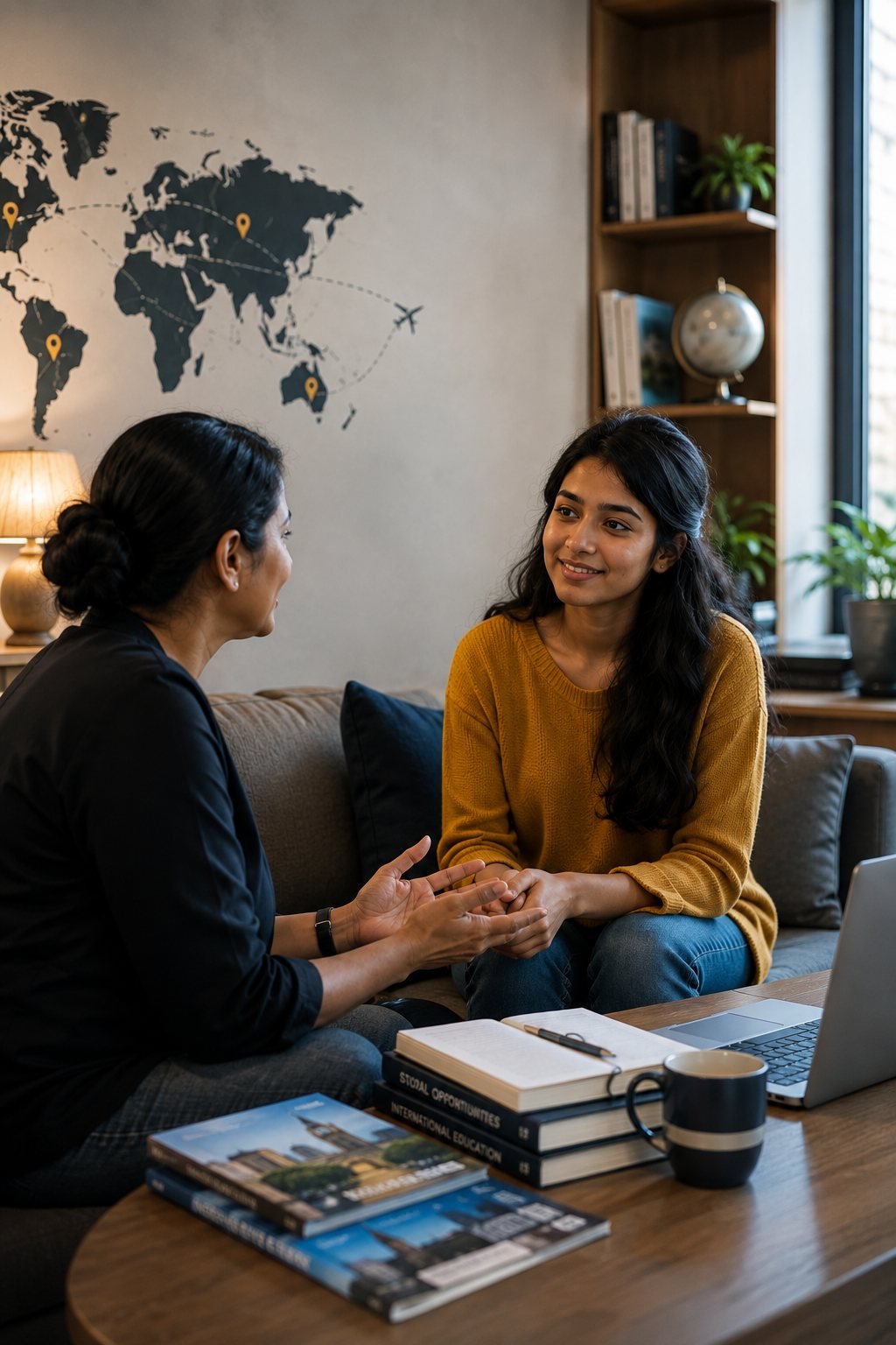 A ThinkScope mentor guiding a student through their study-abroad journey